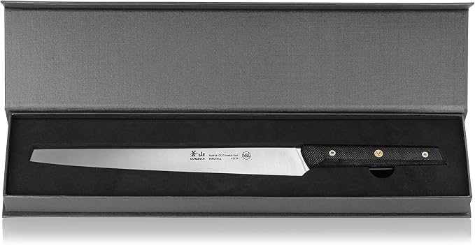 Cangshan TG Series 62199 Swedish 12C27 Steel Bread Knife, 10.25-Inch, G10 Handle