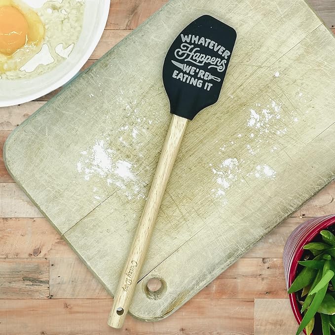 Spatula Whatever Happens Were Eating It Funny Bad Chef Jokes Cute | Kitchen Gear, Baking Tools, Funny Silicone Scraper Spatula, Graphic , Cool Food, Sarcastic, Sturdy Wood, Novelty Spatulas for