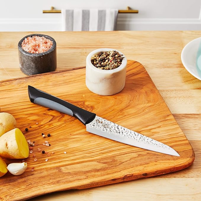 KAI Luna Utility Knife 6", Narrow, Straight-Bladed Kitchen Knife Perfect for Precise Cuts, Ideal for Preparing Sandwiches or Trimming Vegetables, Hand-Sharpened Japanese Knife