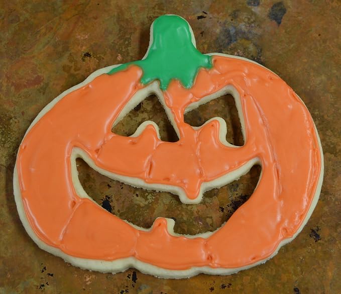 Halloween Jack-o’-Lantern Cookie Cutter Set, 5-Piece 5.5" Copper Pumpkin Shape, USA-Made