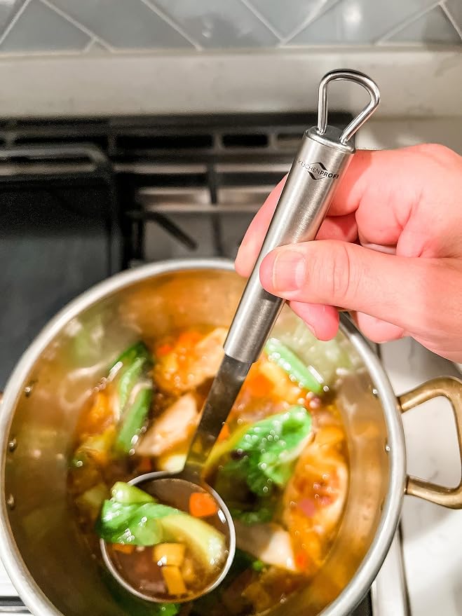 Küchenprofi Soup Ladle - 12.5-Inch Silver - Stainless Steel Kitchen Utensil & Serving Spoon for Soup, Sauce & Gravy
