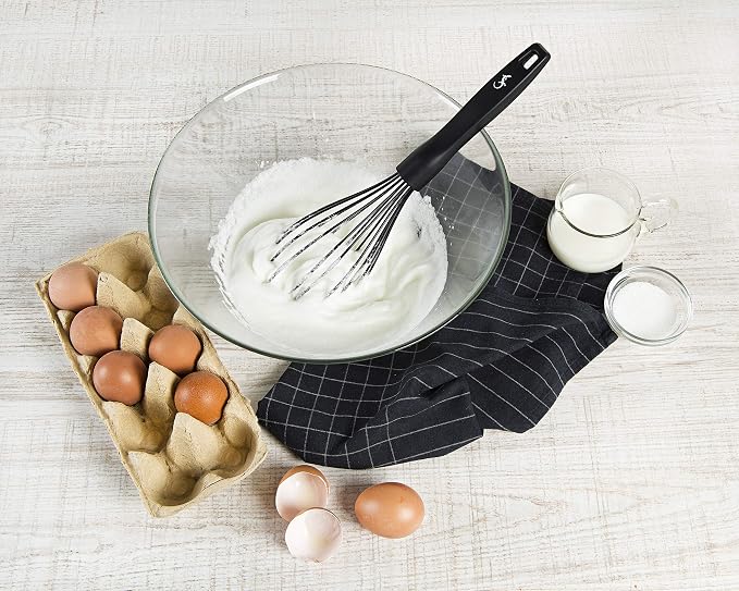 Lurch Germany Smart Tool Silicone Whisk Durable Practical Heat Resistant Kitchenware Kitchen Tool / 12.6 Inch / 32 cm - Ø 2.9 inches / 7.5 cm - Black