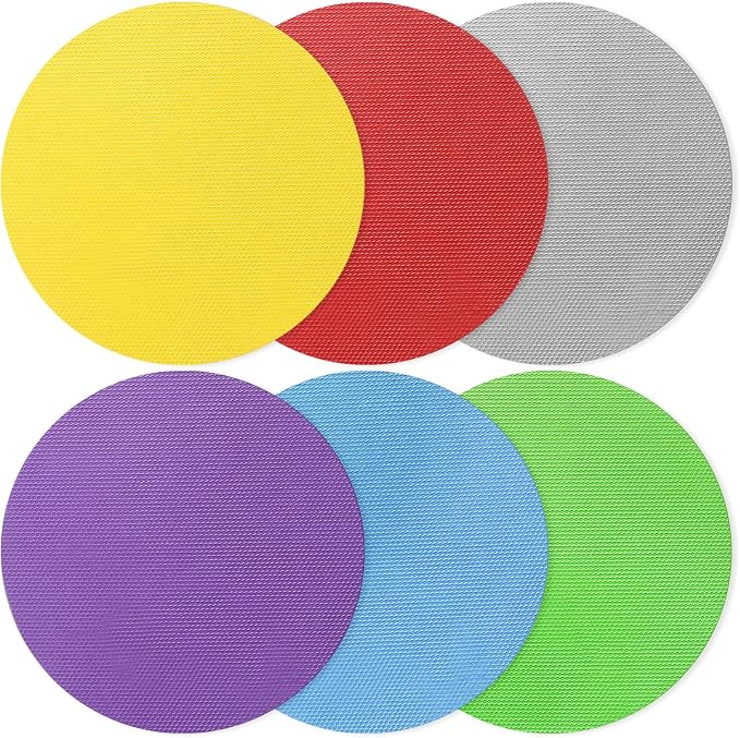 Imeepa 6PCS Rubber Jar Opener Gripper Pads for Seniors (6 Colors) | Non-Slip Rubber Grips Open Tight Jars Easily. Ideal for Arthritis, Weak Hands. 6-Piece Set, Versatile For Bottles & Cans