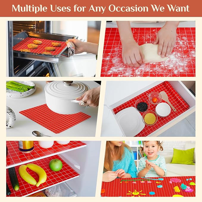 GTJ Silicone Baking Mat Roll, Reusable Baking Sheet Liners, 12 in x 6 ft | Free Cut to Size, Food-Grade, Non-Stick, Non-Slip, For Dough, Pastry, Air Fryer, Freeze Dryer, Oven Pan, Kitchen Counter
