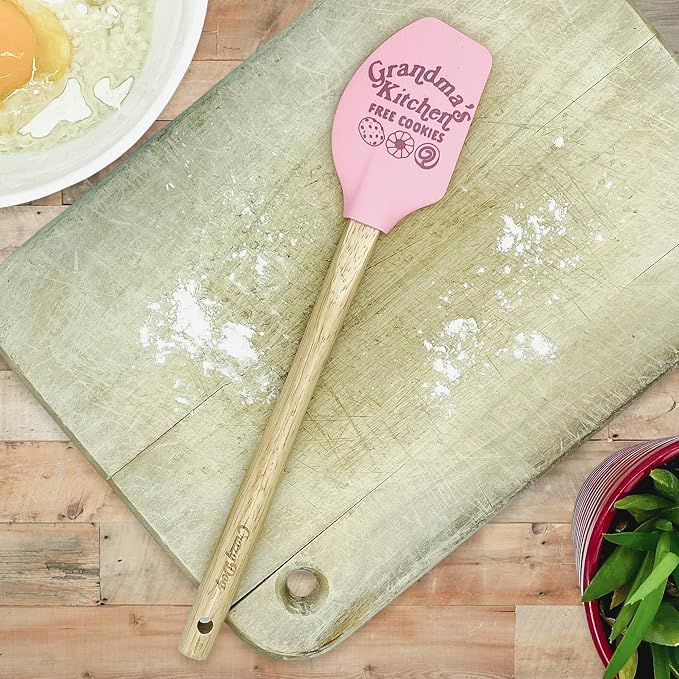 Spatula Grandmas Kitchen Free Cookies Cute Granny Themes Wholesome Humor | Kitchen Gear, Baking Tools, Funny Silicone Scraper Spatula, Graphic , Cool Grandma, Food, Sturdy Wood, Novelty Spatulas for