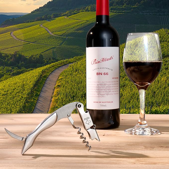 Fanery Sue Personalized Wine Opener - Custom Engraved Professional Corkscrews for Wine Bottles w/Foil Cutter and Cap Remover - Manual Wine Key