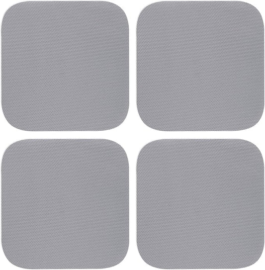 Abeillo 4PCS Jar Opener Gripper Pad, Silicone Jar Openers 5 Inch Square Multi-function Anti-Slip Coasters Bottle Jar Opener, Jar Lid Openers for Opening Cans Jars in Summer(Gray)