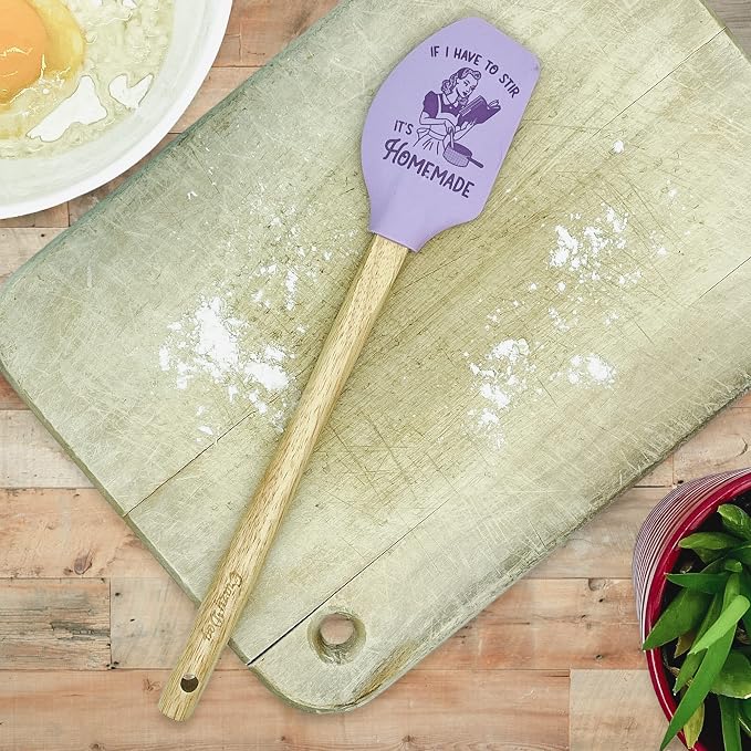 Spatula If I Have to Stir Its Homemade Funny Baking Utensil Humor Cute | Kitchen Gear, Baking Tools, Funny Silicone Scraper Spatula, Graphic , Cool Food, Sarcastic, Sturdy Wood, Novelty Spatulas for