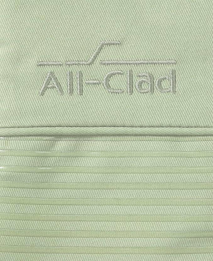 All-Clad Silicone Oven Mitts: Heat Resistant up to 500 Degrees - 100% Cotton & Silicone, 14"x7" Oven Mitt for Kitchen and Barbeque, 2-Pack, Fennel