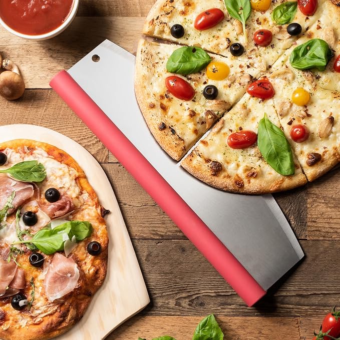 Fantes Rocking Pizza Cutter, Stainless Steel with Blade Guard and Comfort Handle, The Italian Market Original since 1906
