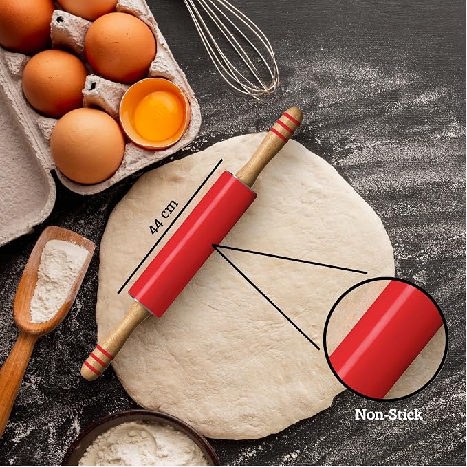 ZING! Premier Housewares Silicone Rolling Pin - Red