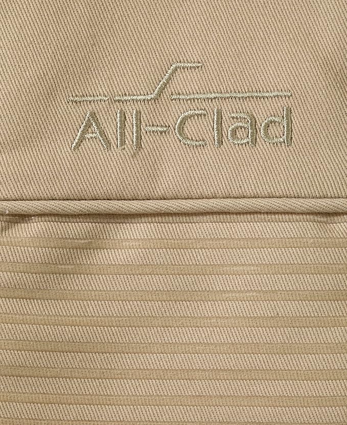 All-Clad Silicone Oven Mitts: Heat Resistant up to 500 Degrees - 100% Cotton & Silicone, 14"x7" Oven Mitt for Kitchen and Barbeque, 2-Pack, Cappuccino