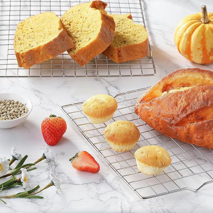Cooling Racks for Cooking and Baking, Suitable for 10" x 15" Sheet Pan | For Grilling, Roasting, Drying, Oven and Dishwasher Safe