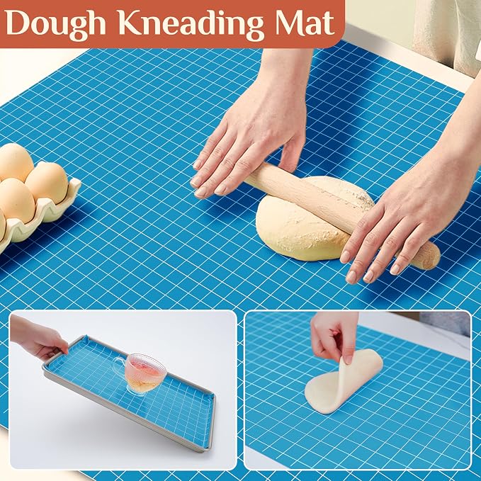 GTJ Silicone Baking Mat Roll, Reusable Baking Sheet Liners, 12 in x 10 ft | Free Cut to Size, Food-Grade, Non-Stick, Non-Slip, For Dough, Pastry, Air Fryer, Freeze Dryer, Oven Pan, Kitchen Counter