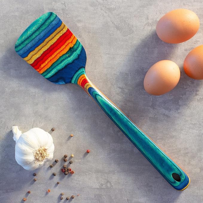 Totally Bamboo Baltique Montego Bay Collection 12-1/2" Wooden Spatula, Ready for Nonstick