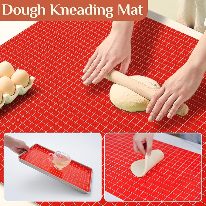 GTJ Silicone Baking Mat Roll, Reusable Baking Sheet Liners, 16 in x 10 ft | Free Cut to Size, Food-Grade, Non-Stick, Non-Slip, For Dough, Pastry, Air Fryer, Freeze Dryer, Oven Pan, Kitchen Counter