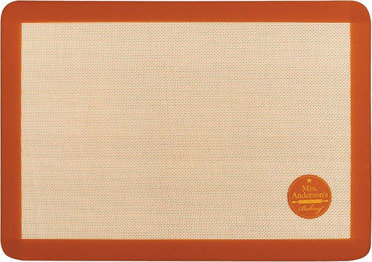 Mrs. Anderson's Baking Non-Stick Silicone Baking Mat - Reusable Oven Liner & Pastry Mat - For Breads, Cookies, Roasting & More - Baker’s Essentials - Heat-Resistant to 480°F - Big Baking Mat