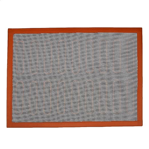 Amazon Basics Non-Stick Silicone Baking Mat, Non-Slip, Heat Resistant, for Dough Rolling, Reusable, Easy to Clean, Rectangular, 15.7" x 11.8", Black/Red/White, 2 Pack