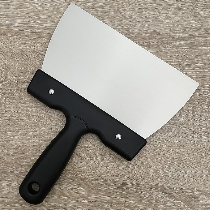 Goldbaking Coating Spatula for Chocolate Scraper Chocolate Thermostat Spatula Stainless Steel Dough Scraper 7.9inch (large 20cm)