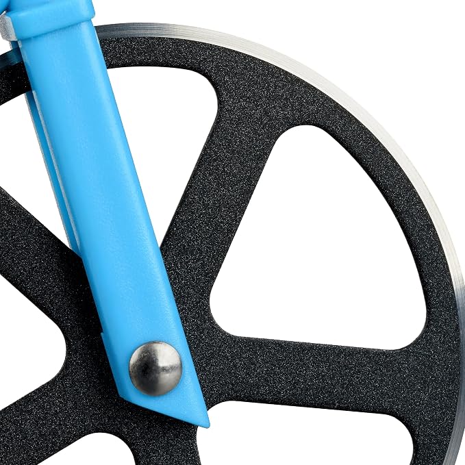 Relaxdays Stainless Steel Pizza Cutter, Funny Pizza Wheel Cutter with Cutting Wheels – Cutter for Pizza & Pastry, Blue