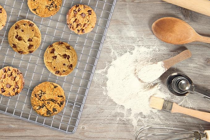 Mrs. Anderson’s Baking Professional Half Sheet Baking and Cooling Rack, 16.5 x 11.75-Inches, Set of 2
