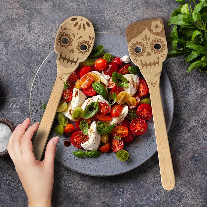DEAD SET, Day of the Dead Wooden Spoons, Set of 2