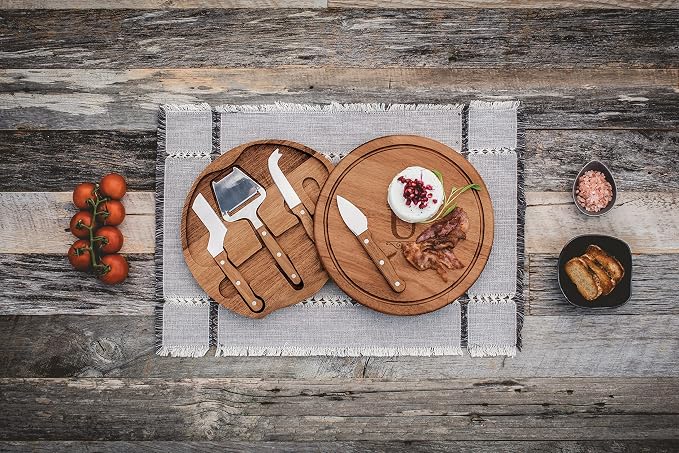 Toscana Monogram Initials U Personalized Acacia Circo Cheese Cutting Board & Tools Set